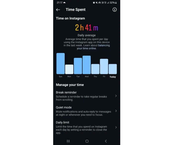 تنظیمات Your Activity