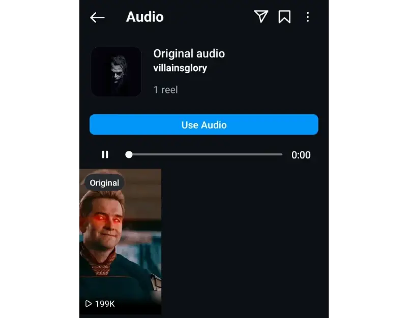 قابلیت Use Audio در ریلزها