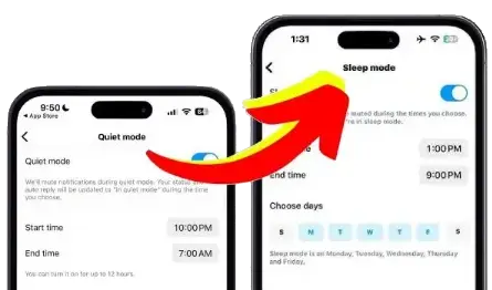 تغییر قابلیت Quiet Mode به Sleep mode
